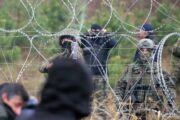 Появилось видео из лагеря мигрантов на белорусско-польской границе